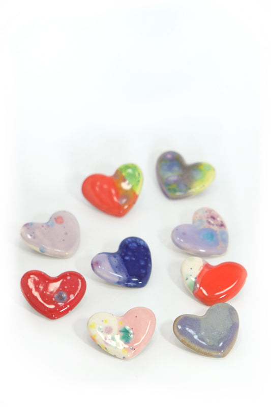 Broșă din ceramică – inimă | Ecluze Studio