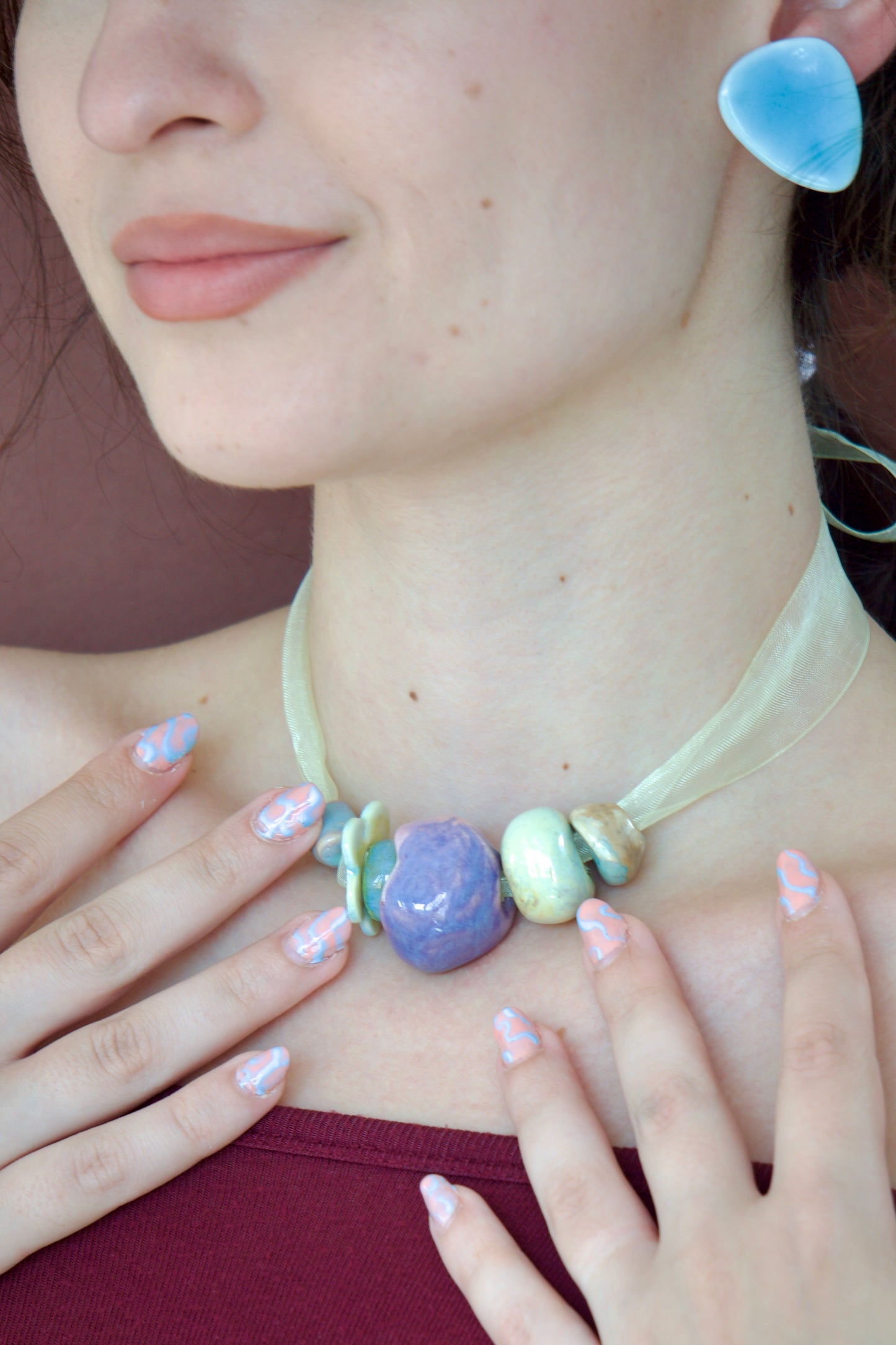 Cercei – Forme organice Frosty Blue | Ecluze Studio