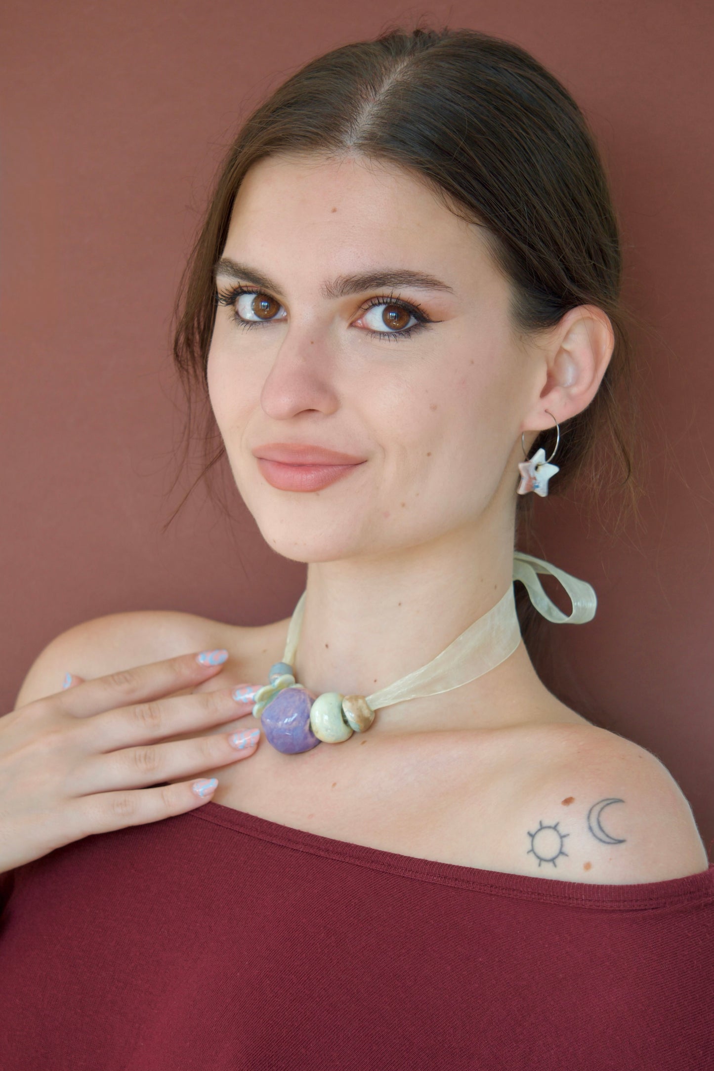 Colier Sugar Babe cu mărgele/charms