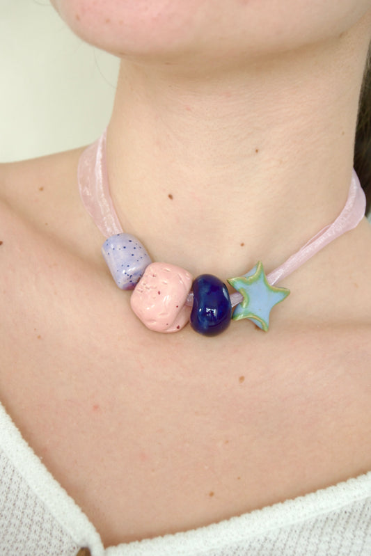 Colier cu mărgele din ceramică | Ecluze Studio