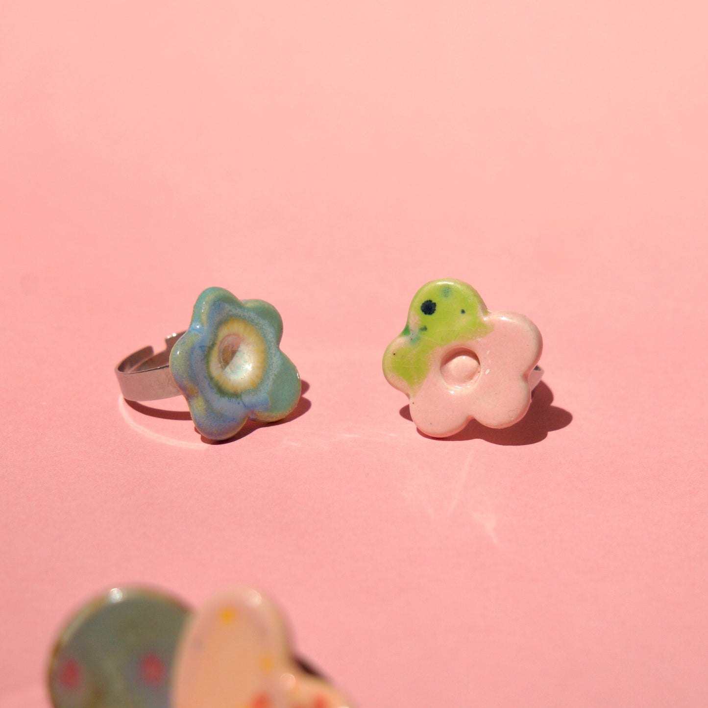 Inel floare turquoise | Ecluze Studio