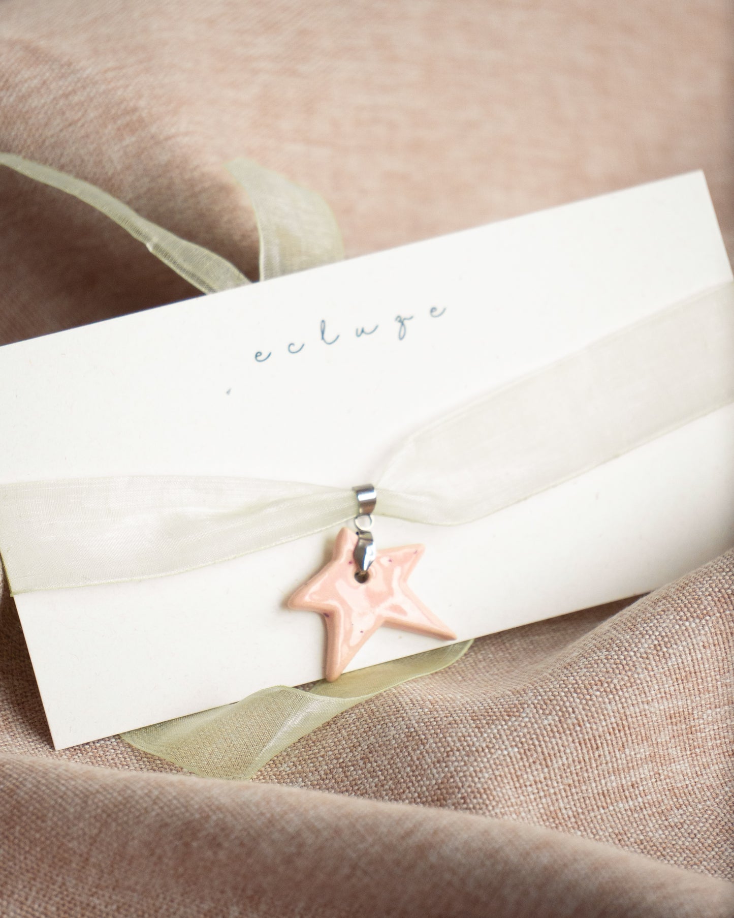 Colier pandantiv stea din ceramică | Ecluze Studio