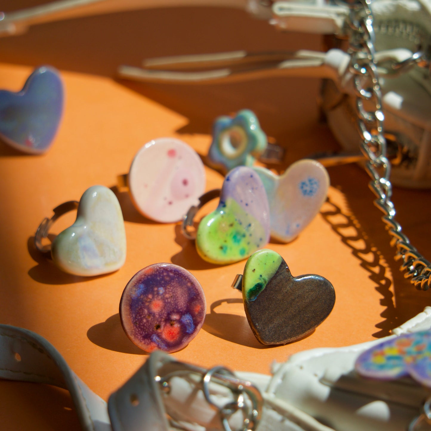 Inel inimă gri metalic | Ecluze Studio