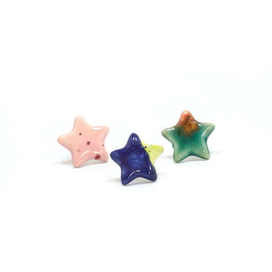 Set 3 x cercei stea asimetrici | Ecluze Studio