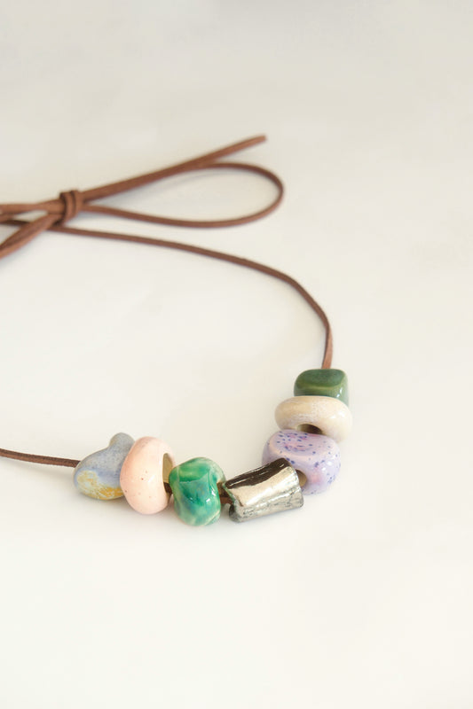 Colier cu mărgele din ceramică | Ecluze Studio