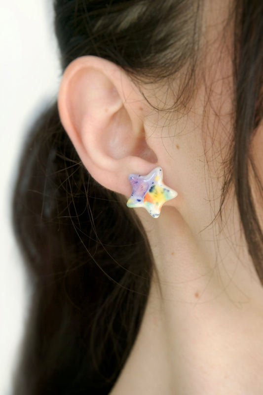 Cercei stea multicolori | Ecluze Studio