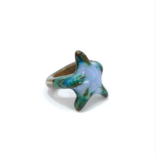 Inel ceramică Azure Star | Ecluze Studio