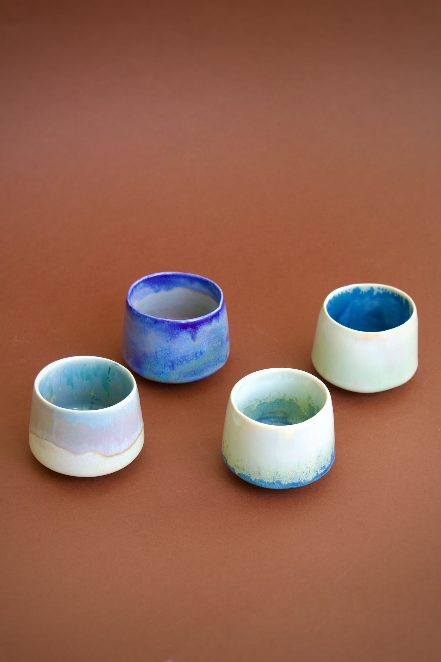 Cană Espresso din Semi-Porțelan – Bleu & Mov Lavandă | Ecluze Studio