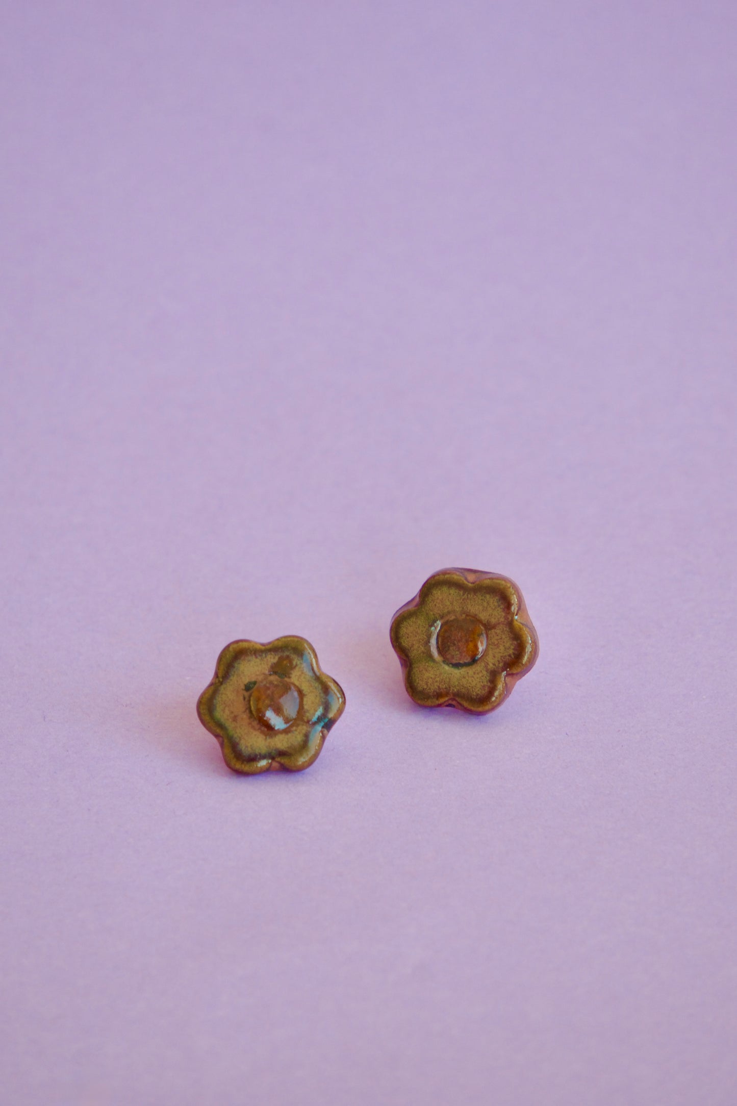 Cercei floare brună | Ecluze Studio