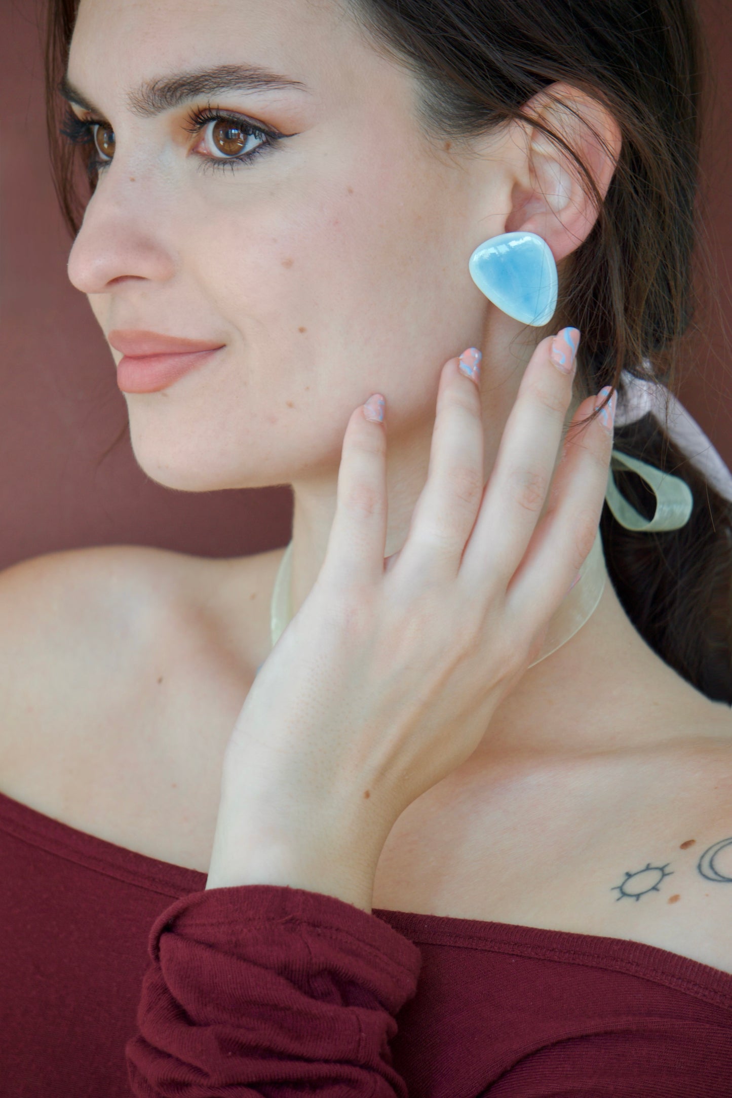 Cercei – Forme organice Frosty Blue | Ecluze Studio