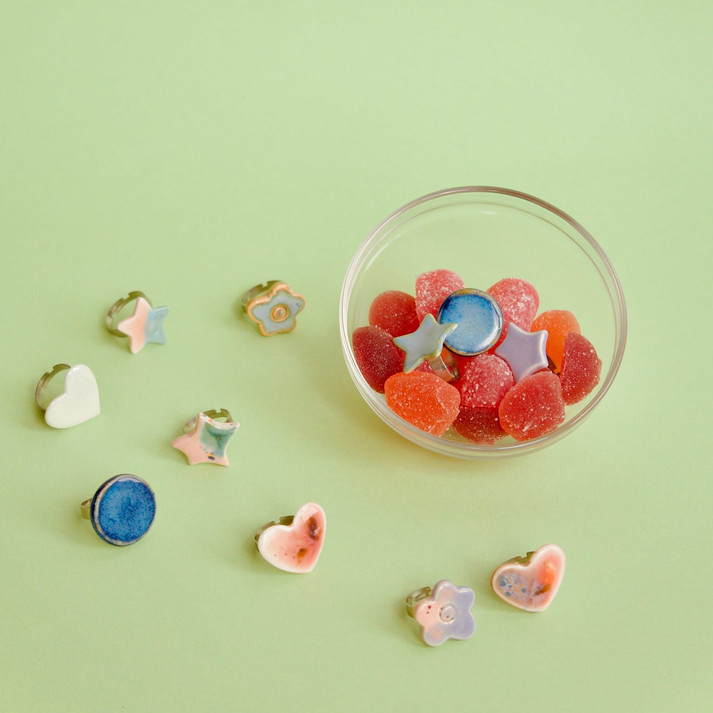 Inel floare din ceramică | Ecluze Studio