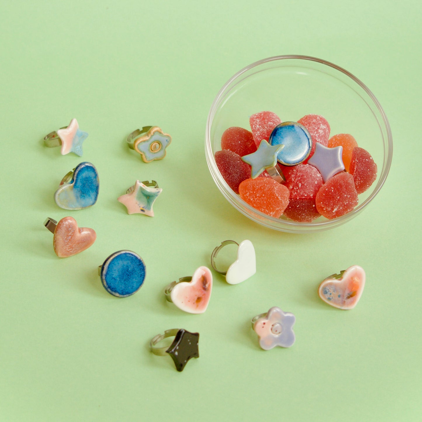 Inel floare din ceramică | Ecluze Studio