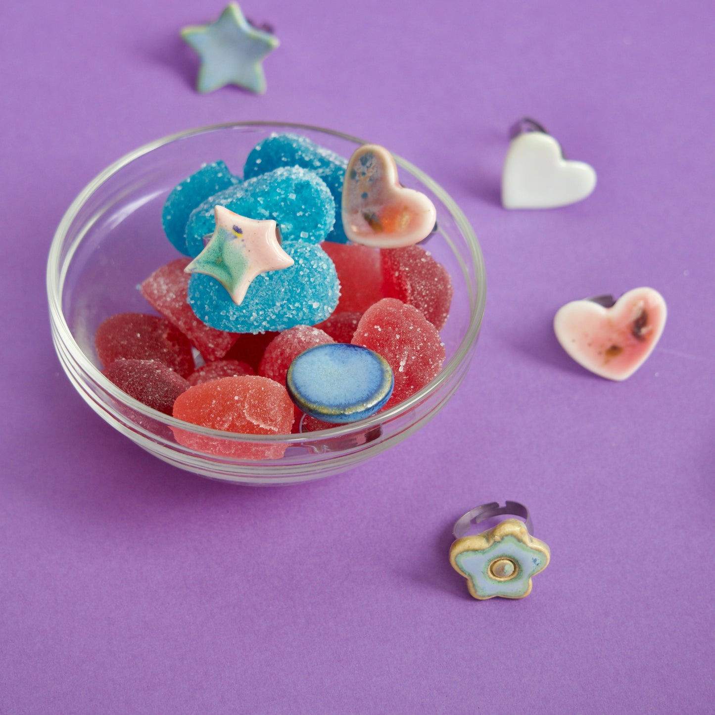 Inel floare din ceramică | Ecluze Studio