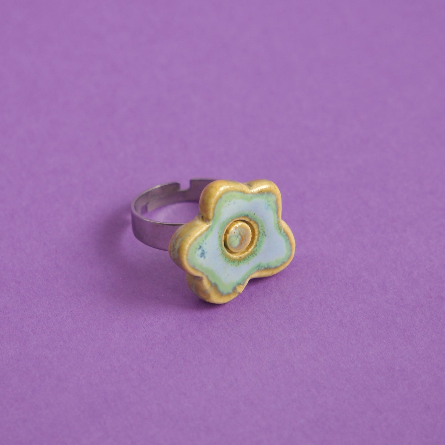 Inel floare din ceramică | Ecluze Studio