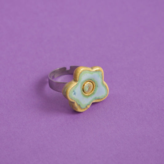 Inel floare din ceramică | Ecluze Studio