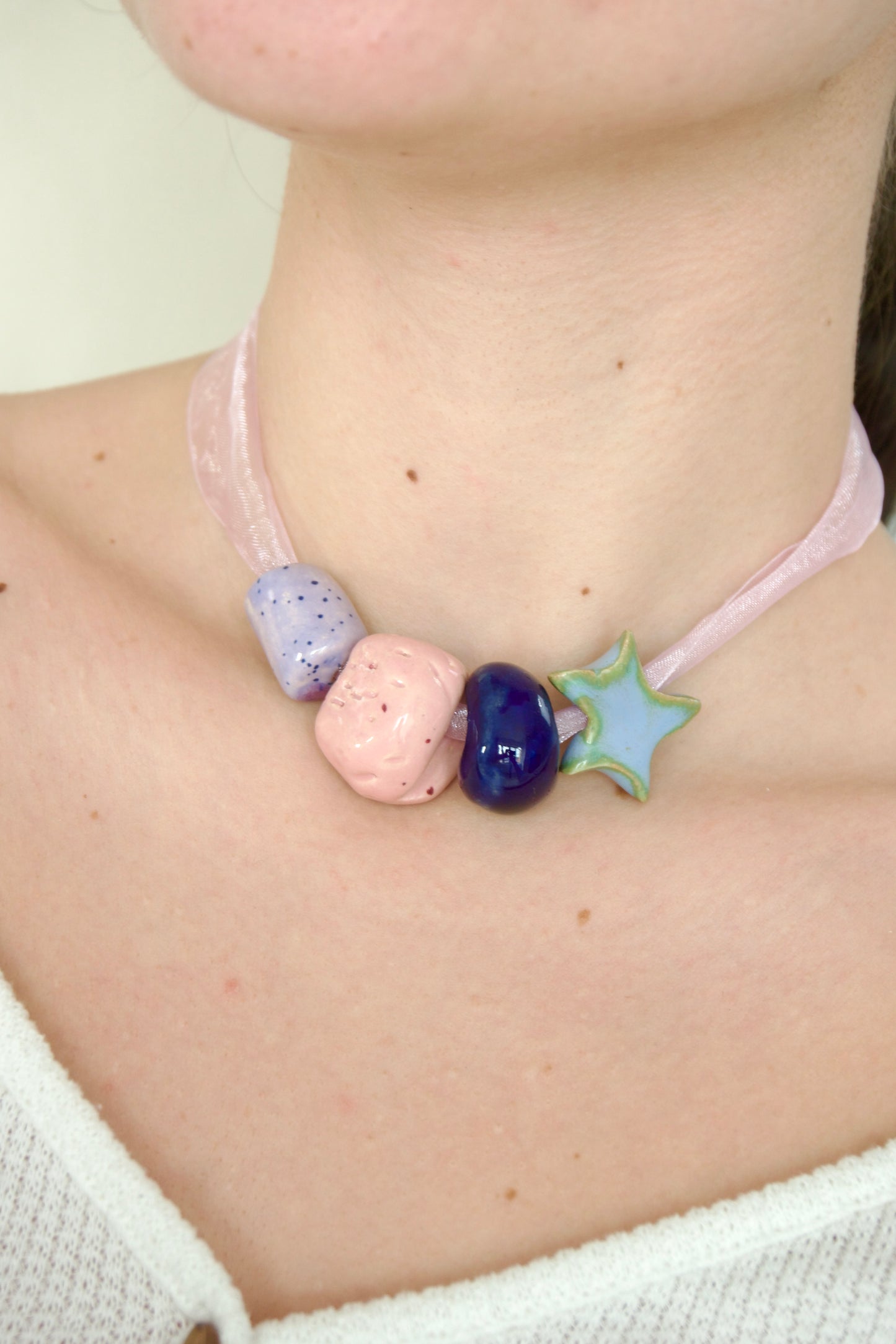 Colier cu mărgele din ceramică | Ecluze Studio