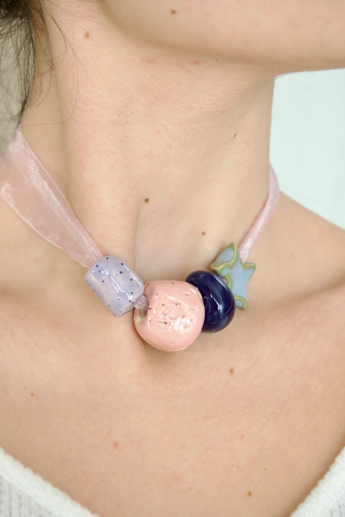 Colier cu mărgele din ceramică | Ecluze Studio