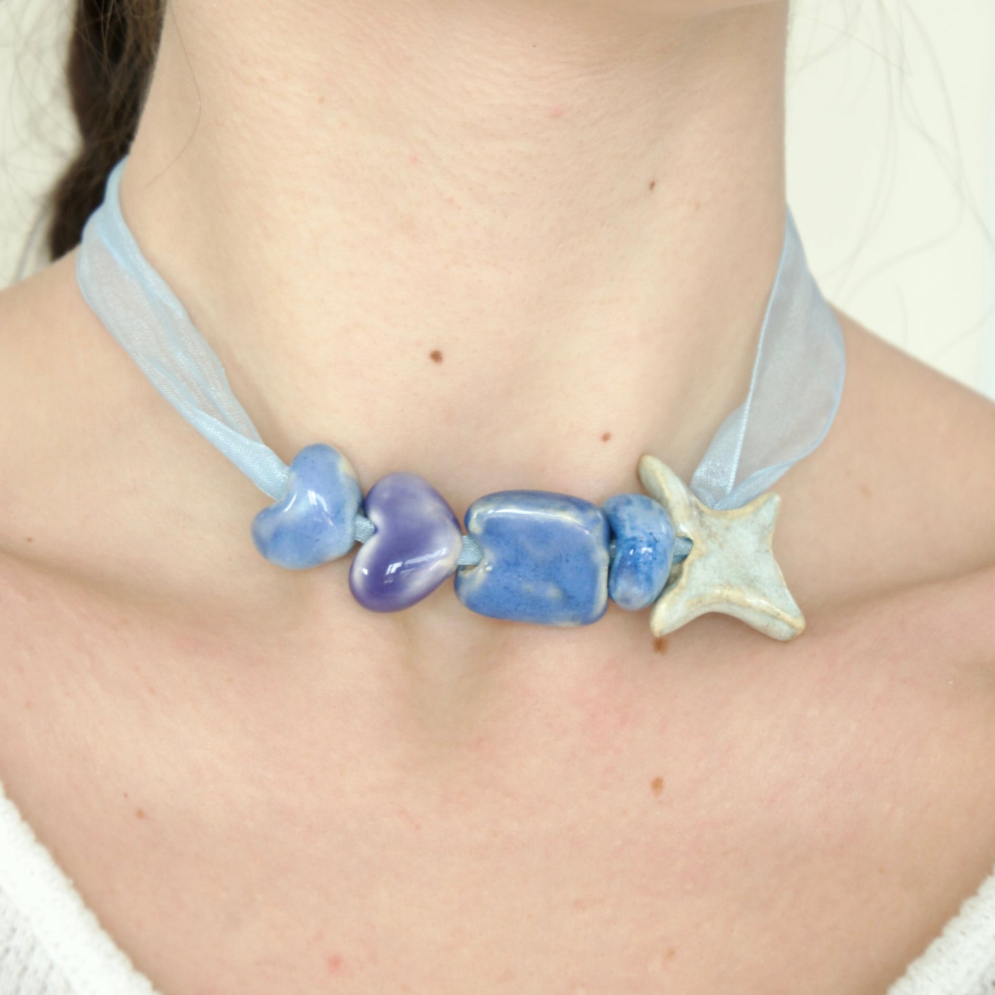 Colier cu mărgele din ceramică | Ecluze Studio