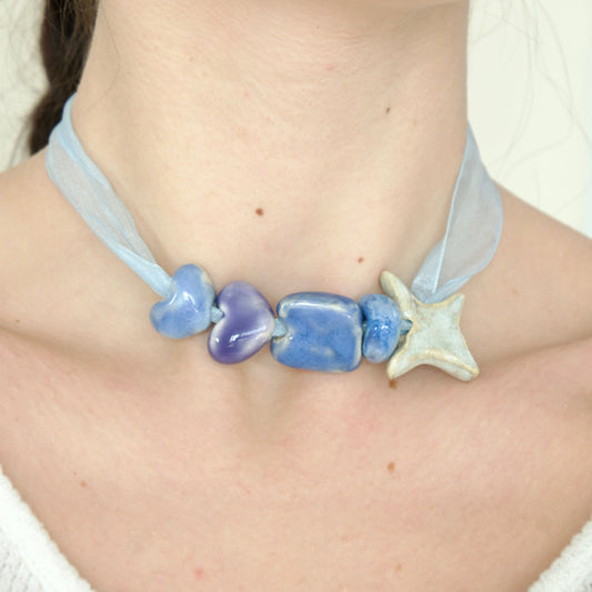 Colier cu mărgele din ceramică | Ecluze Studio