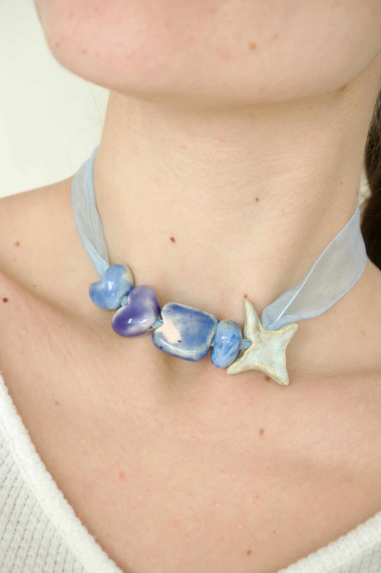 Colier cu mărgele din ceramică | Ecluze Studio