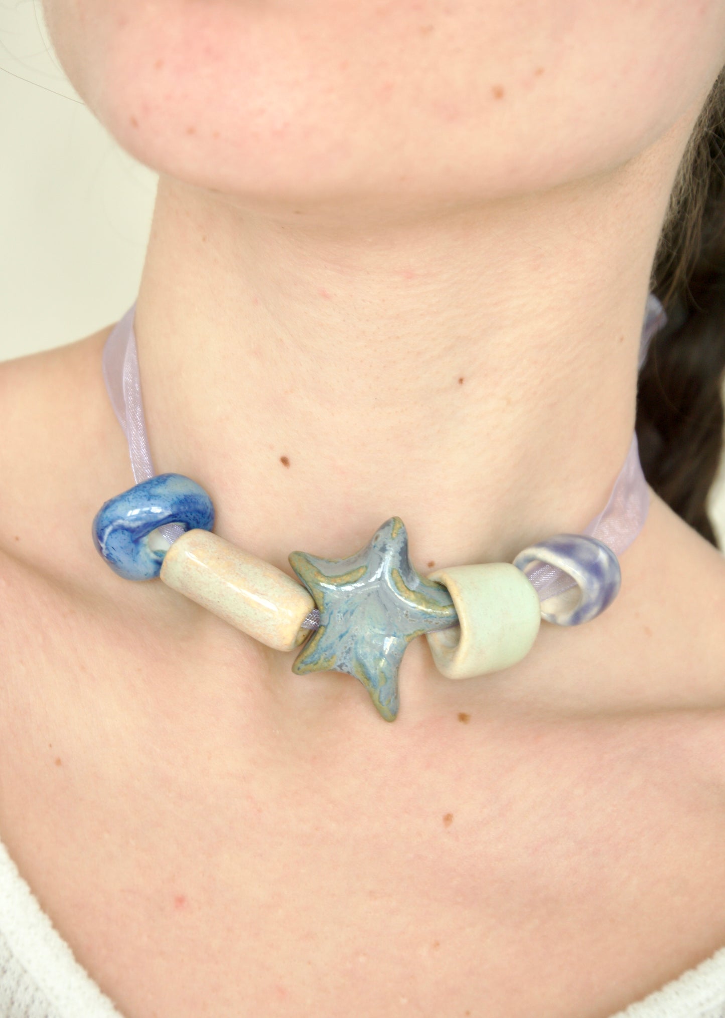 Colier cu mărgele din ceramică | Ecluze Studio