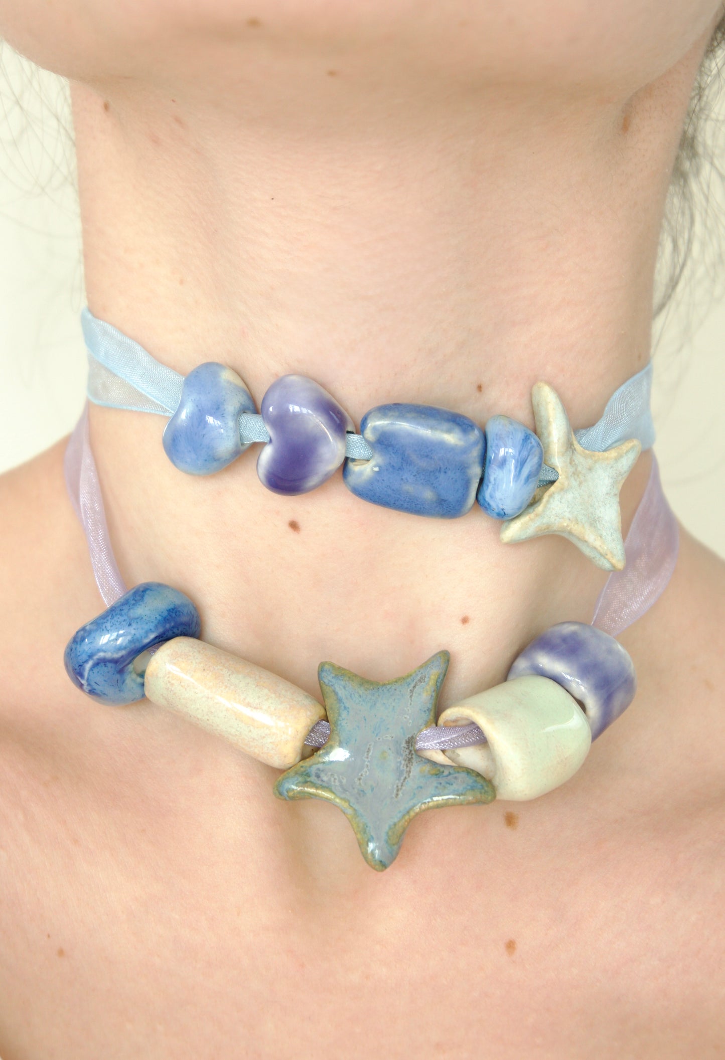 Colier cu mărgele din ceramică | Ecluze Studio