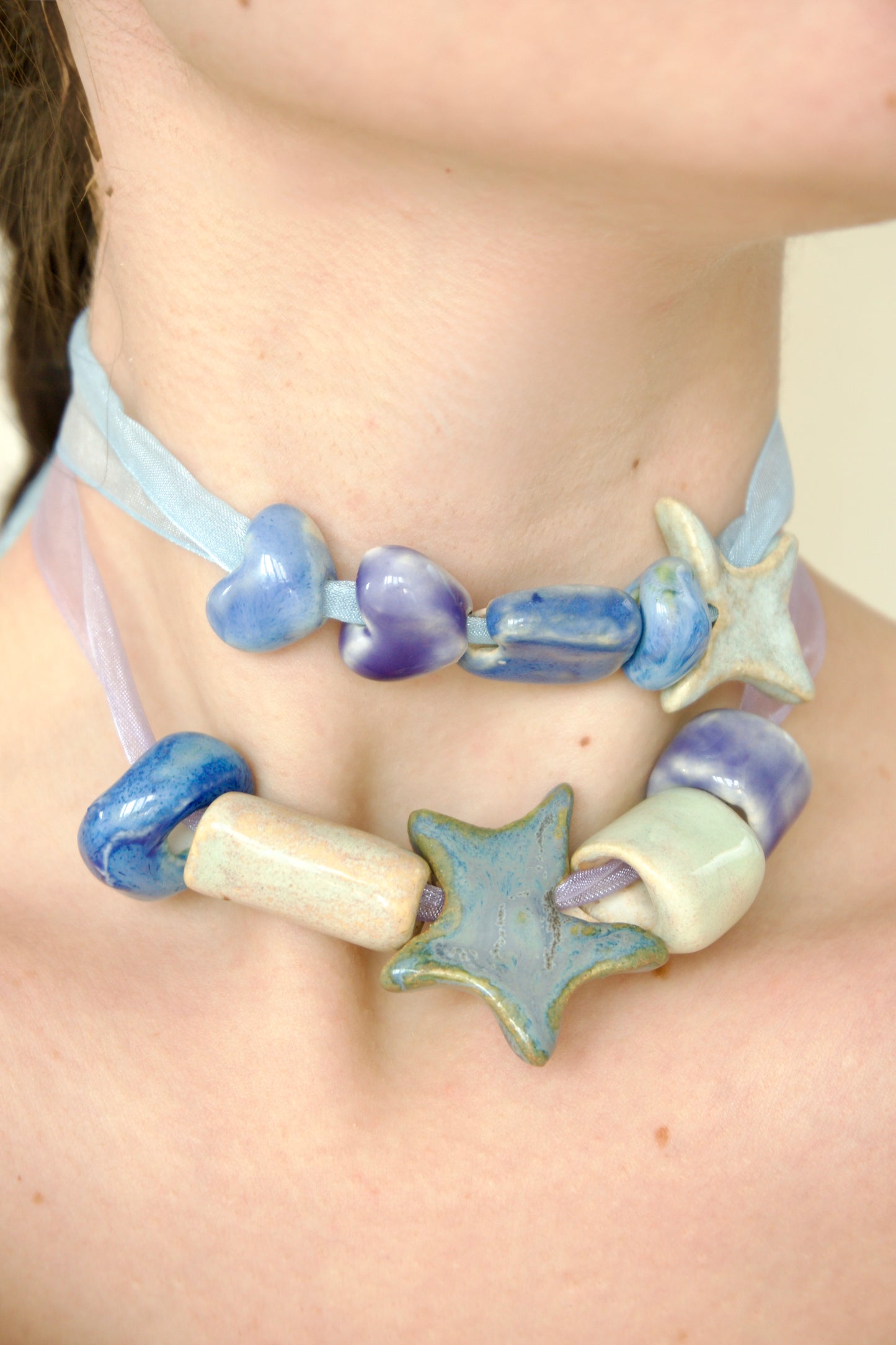 Colier cu mărgele din ceramică | Ecluze Studio