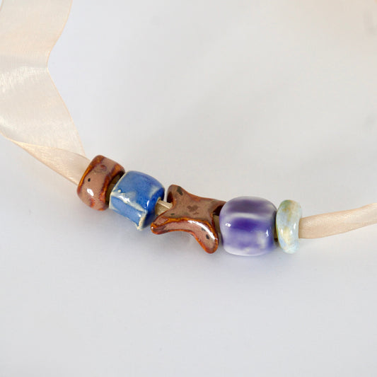 Colier cu mărgele din ceramică | Ecluze Studio