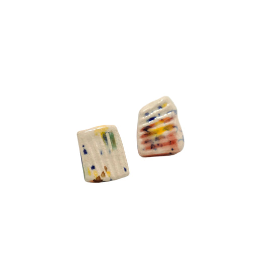 Cercei texturati multicolori | Ecluze Studio