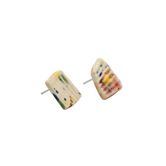 Cercei texturati multicolori | Ecluze Studio