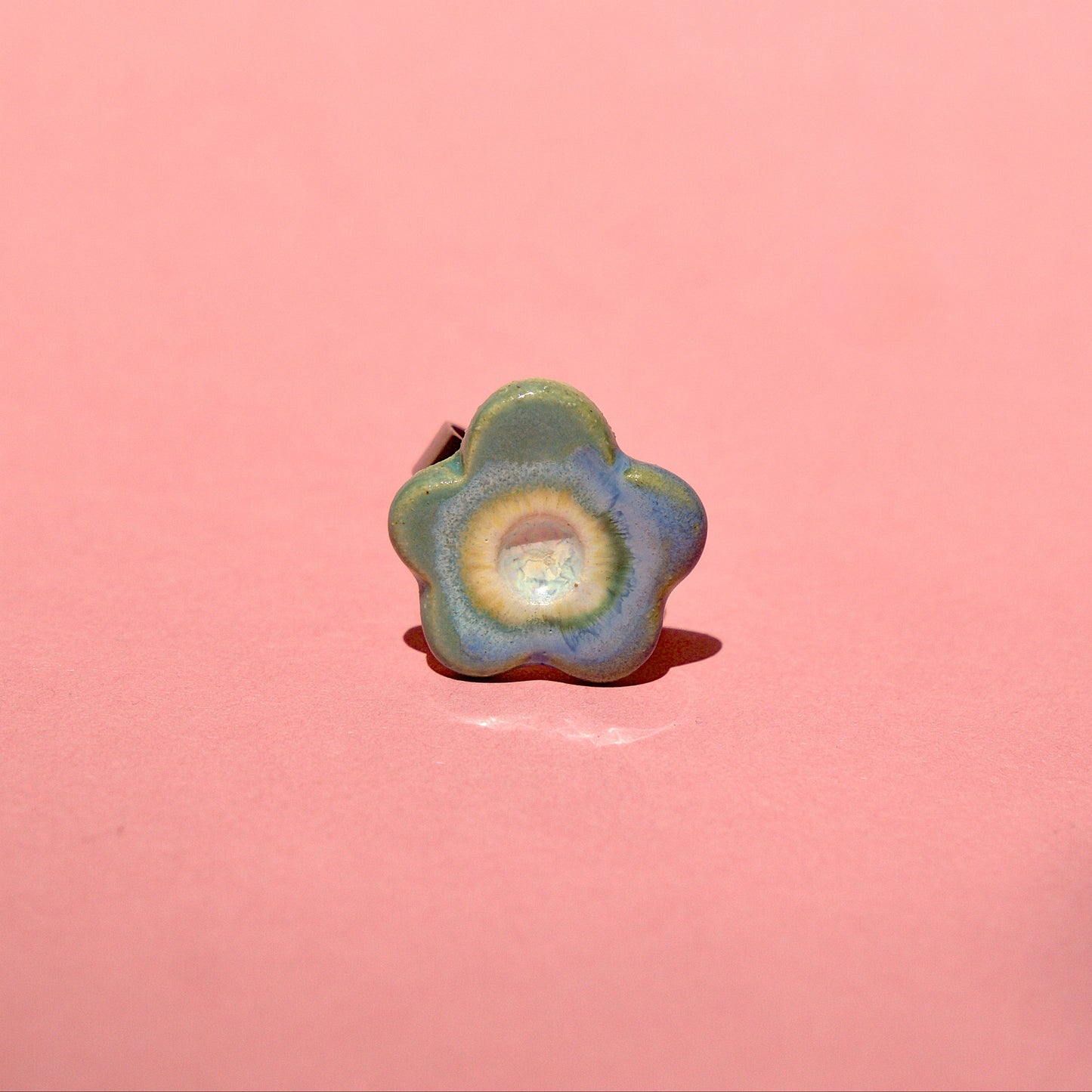 Inel floare turquoise | Ecluze Studio