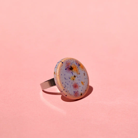 Inel ceramică rotund Mov Pastel | Ecluze Studio