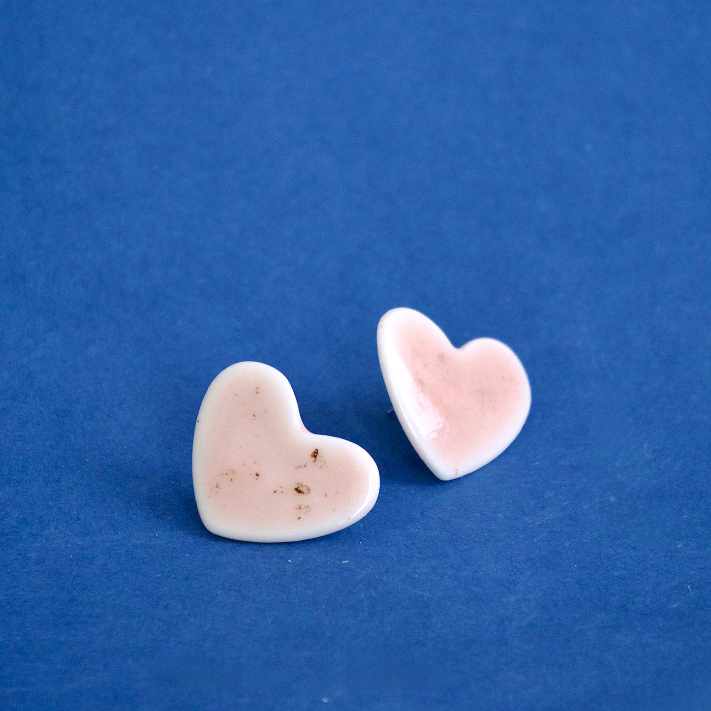 Cercei inimă roz pal | Ecluze Studio