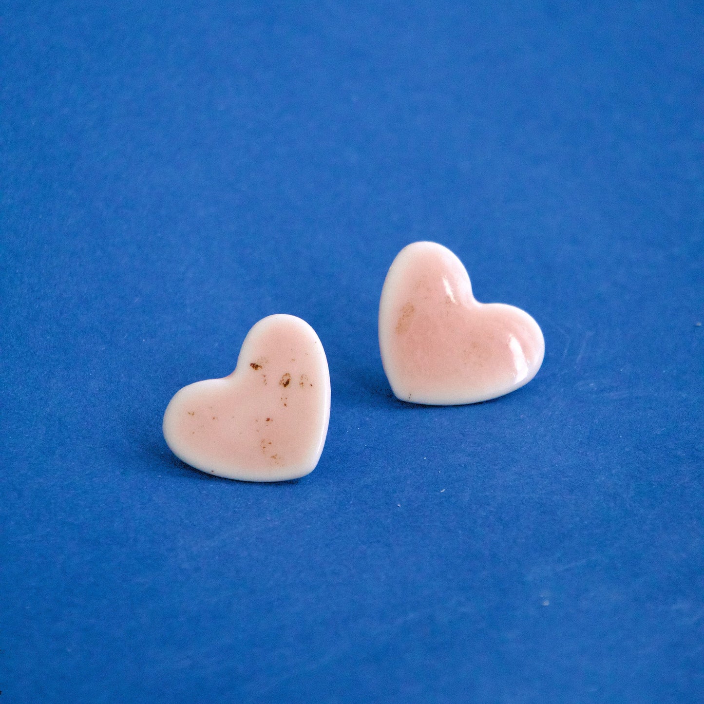 Cercei inimă roz pal | Ecluze Studio