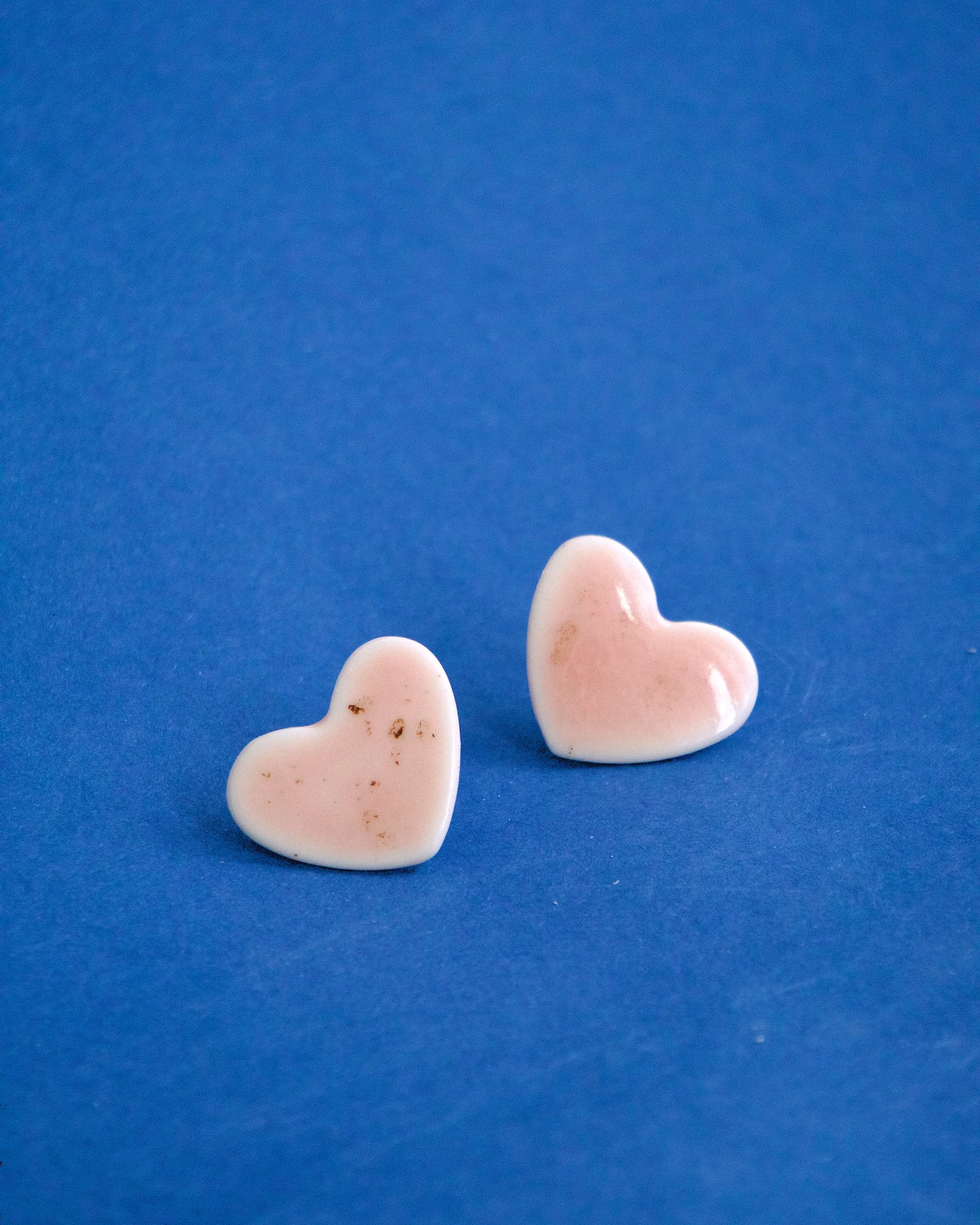 Cercei inimă roz pal | Ecluze Studio