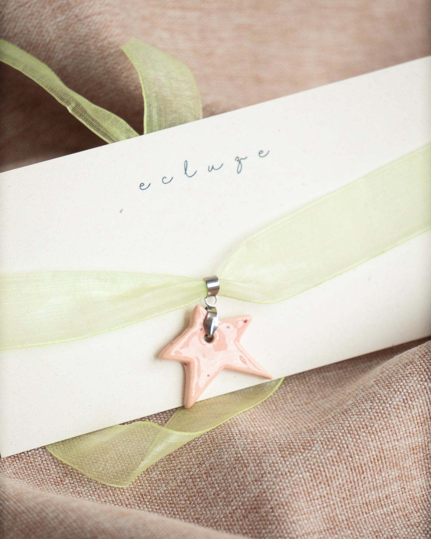 Colier pandantiv stea din ceramică | Ecluze Studio