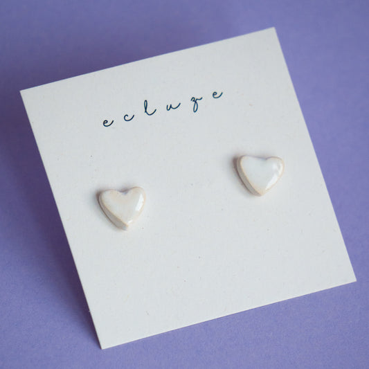 Cercei inimi din ceramică | Ecluze Studio