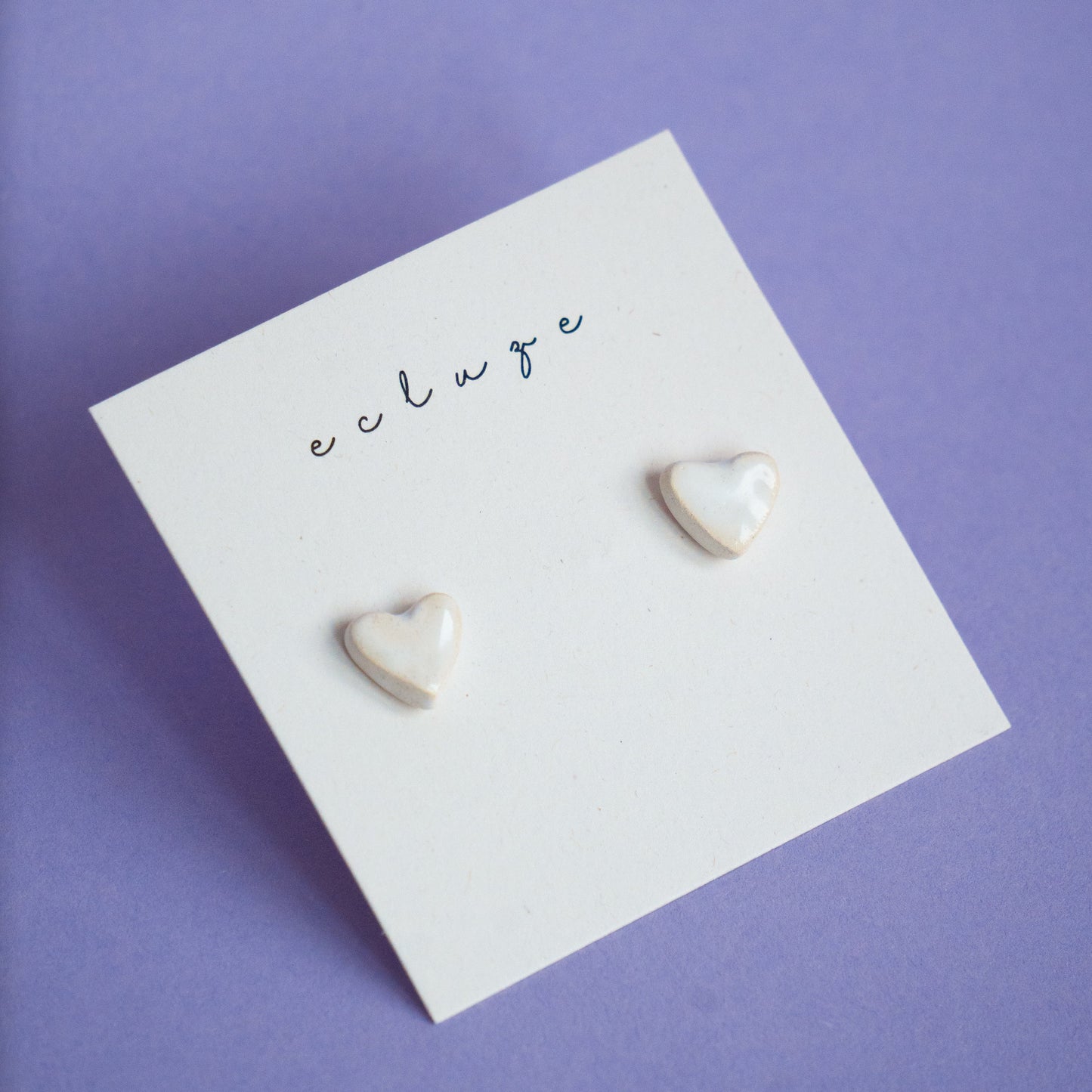 Cercei inimi din ceramică | Ecluze Studio