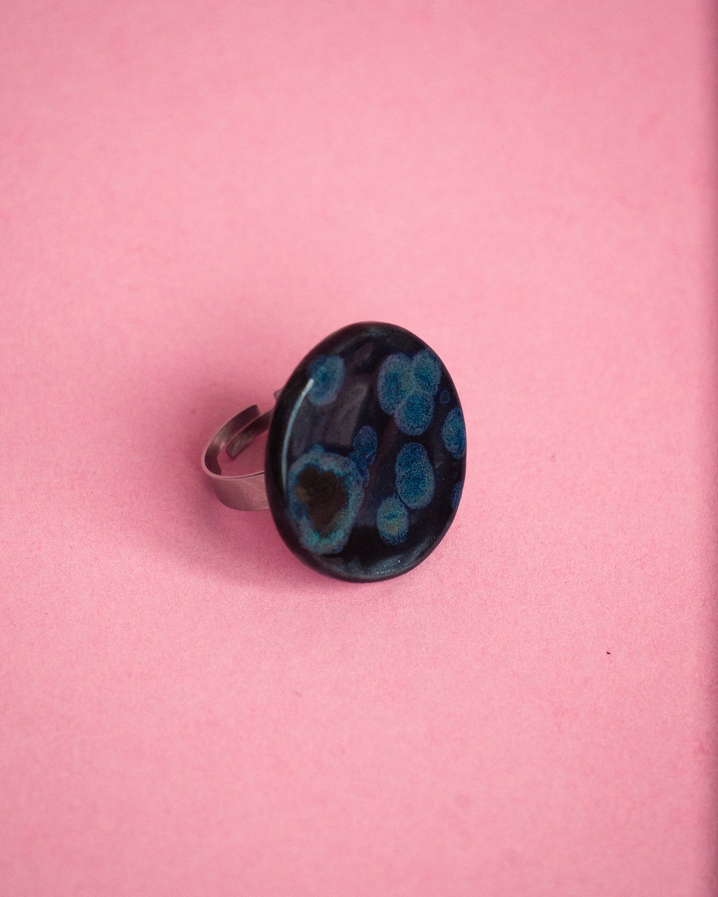 Inel Obsidian Blue| Ecluze Studio