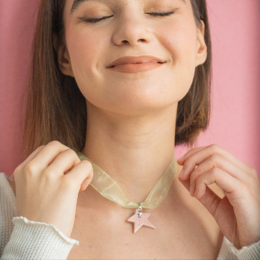 Colier pandantiv stea din ceramică | Ecluze Studio