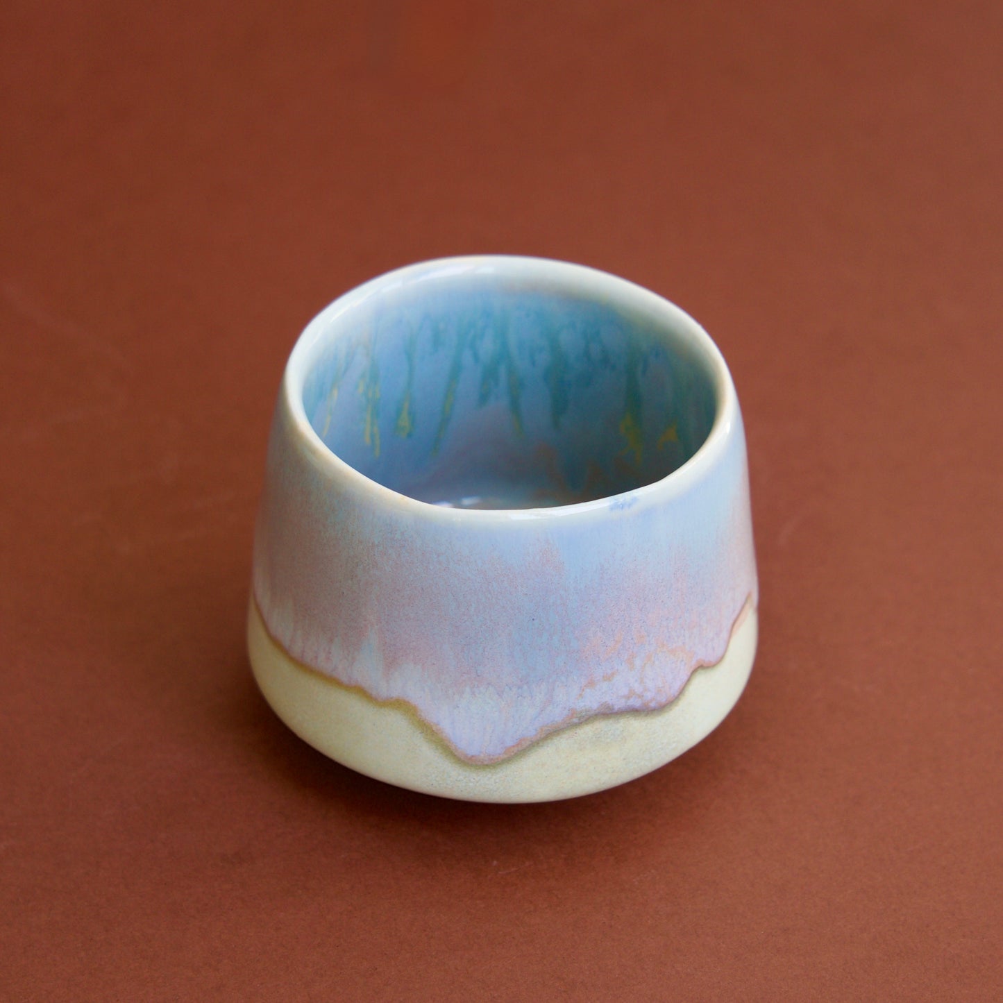 Cană Espresso din Semi-Porțelan – Bleu & Mov Lavandă | Ecluze Studio