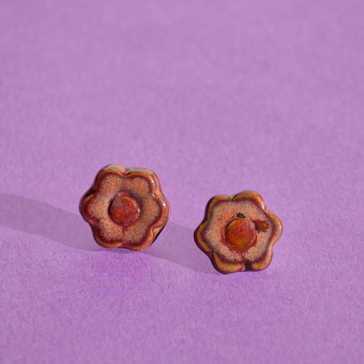 Cercei floare brună | Ecluze Studio