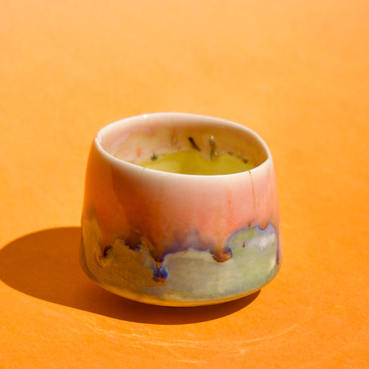 Cană espresso Coral & Verde | Ecluze Studio