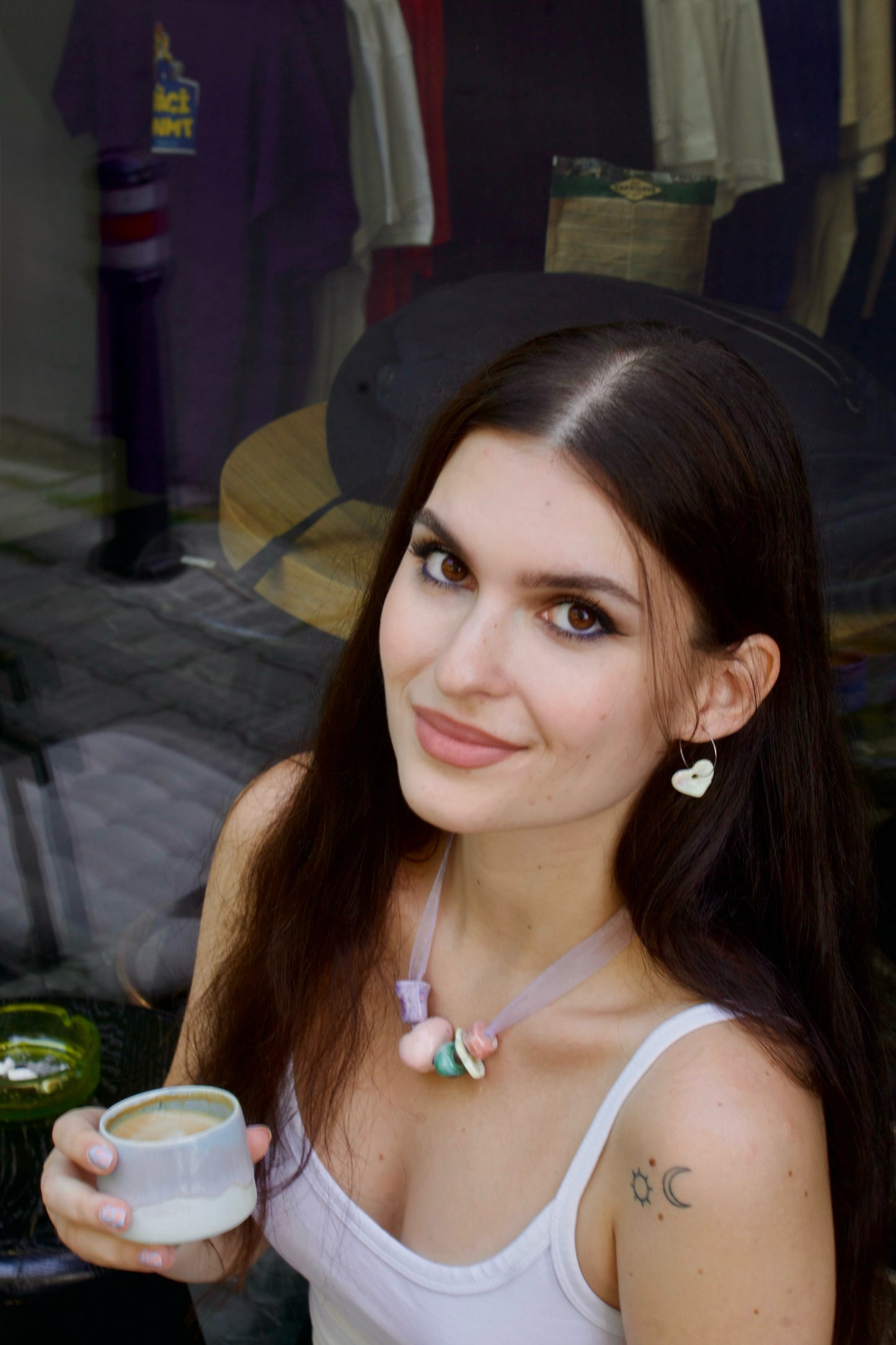 Colier Rose Petal cu mărgele din ceramică | Ecluze Studio