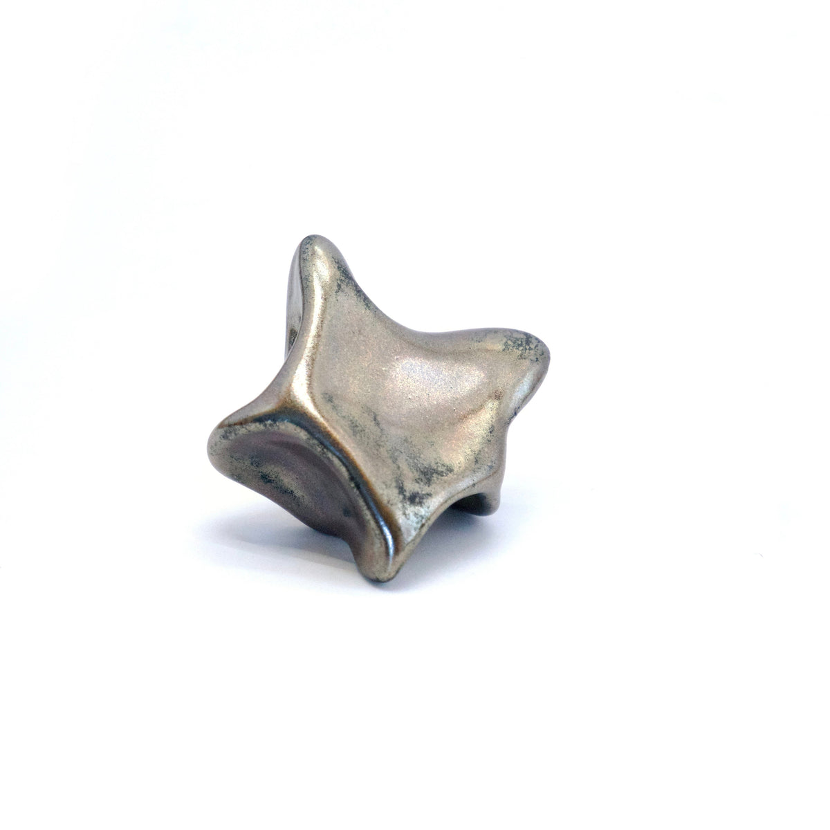 Charm din ceramică – Stea Gri metalic | Ecluze Studio
