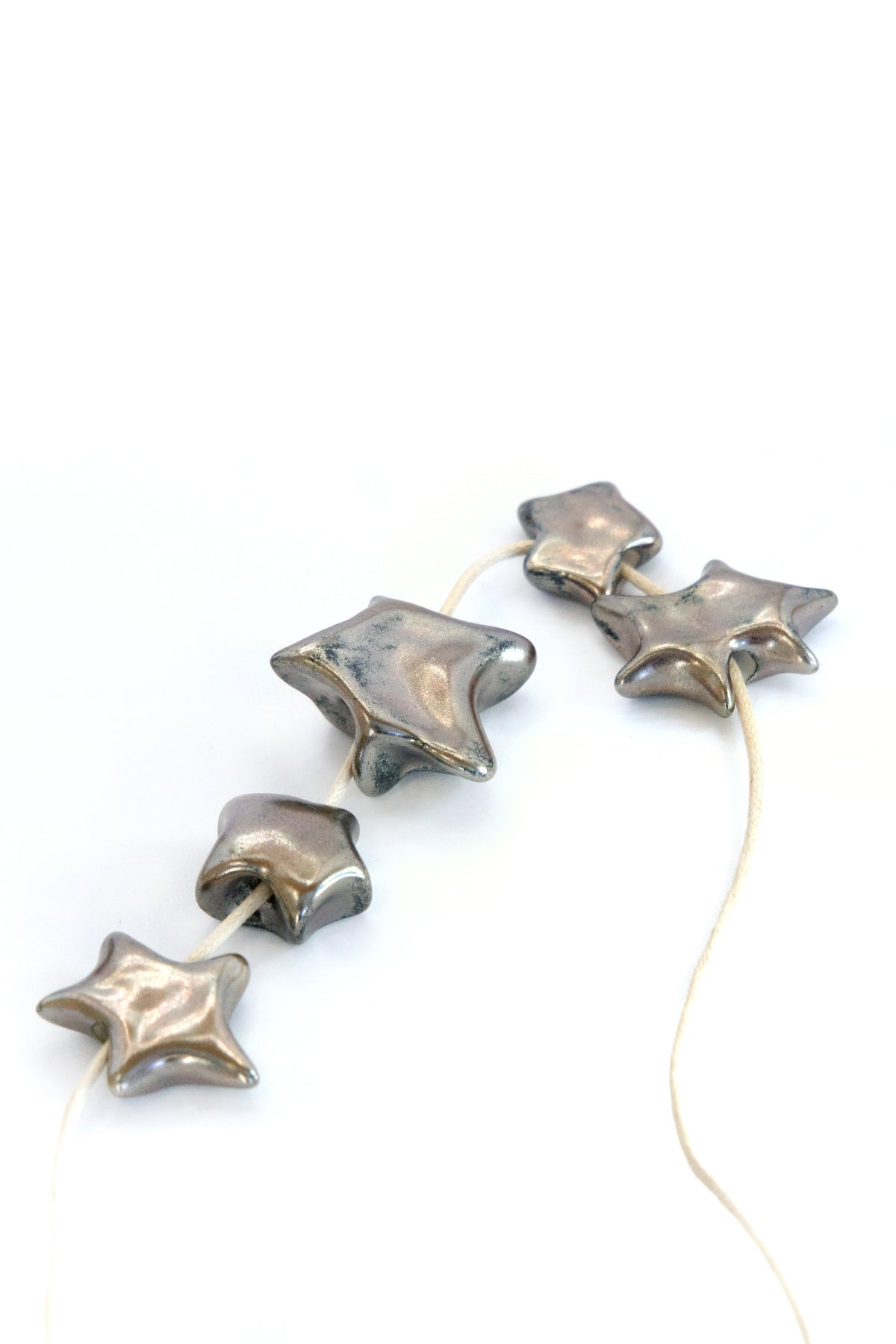 Charm din ceramică – Stea Gri metalic | Ecluze Studio