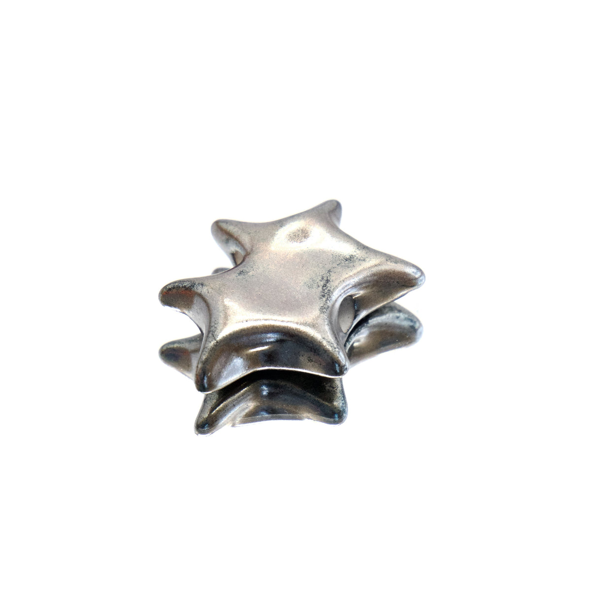 Charm din ceramică – Stea Gri metalic | Ecluze Studio