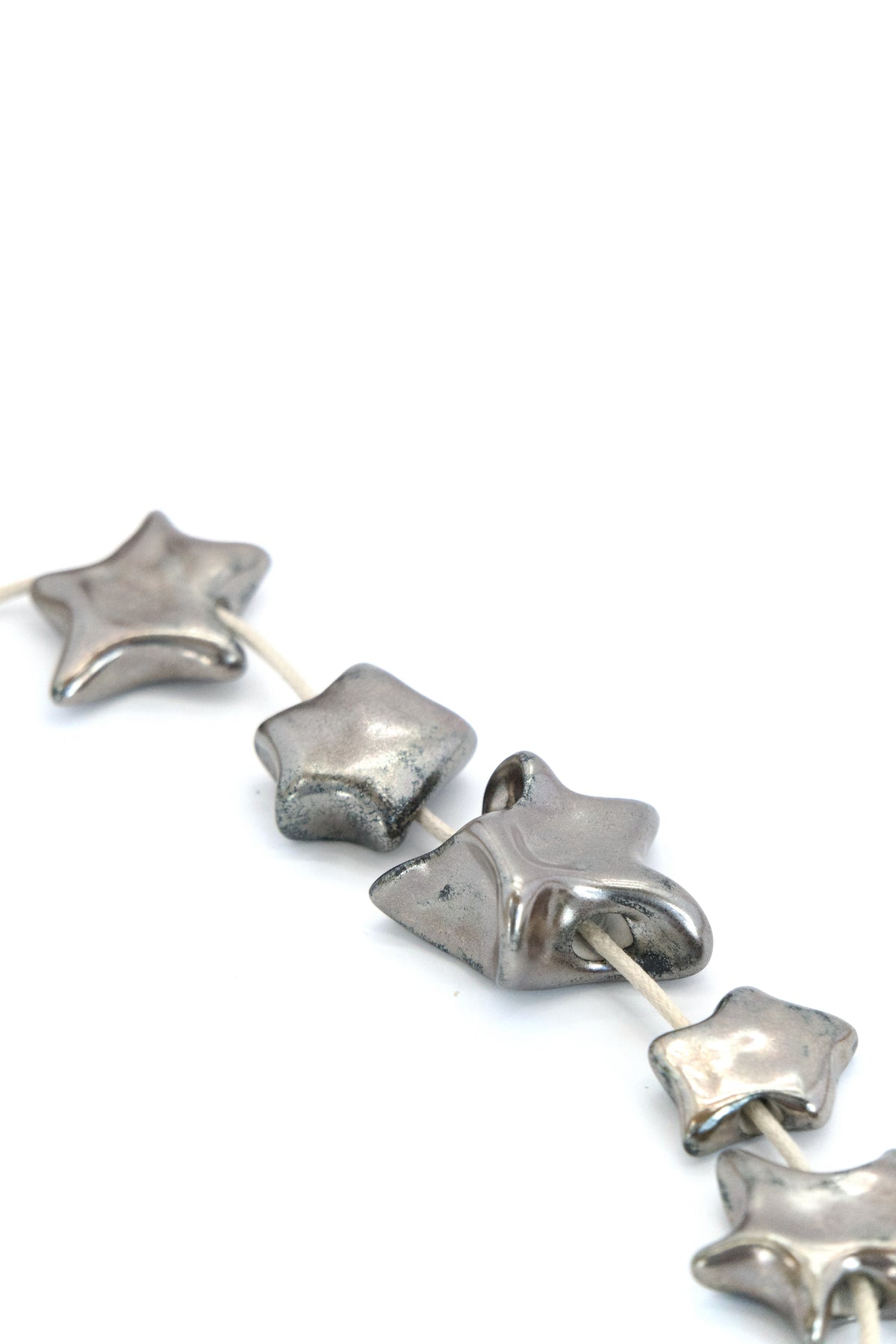 Charm din ceramică – Stea Gri metalic | Ecluze Studio