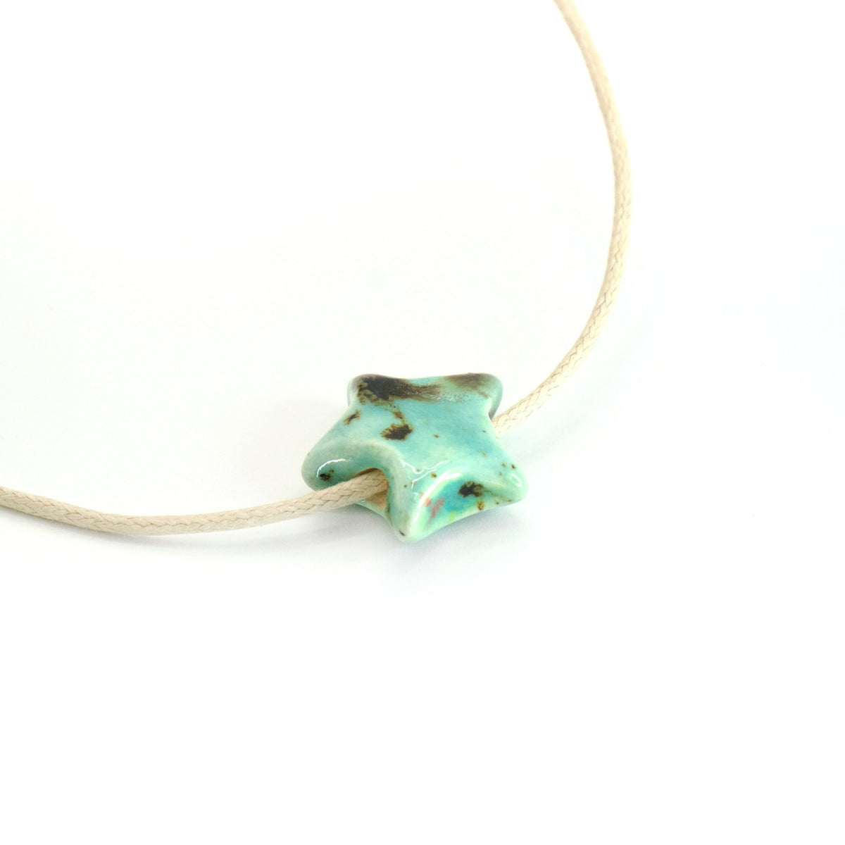 Charm din ceramică – Stea turquoise | Ecluze Studio