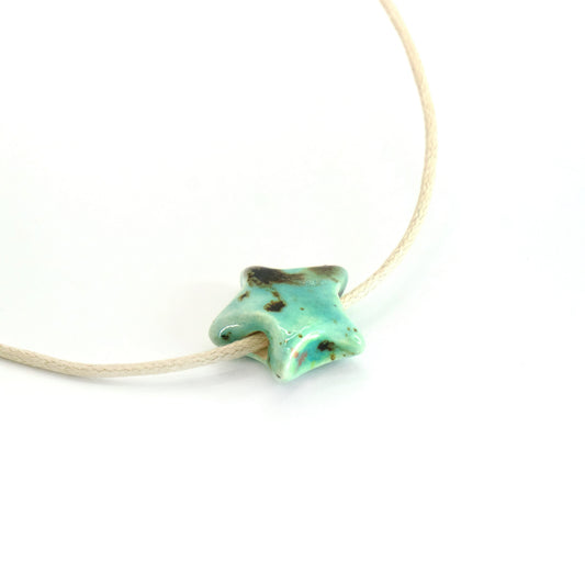Charm din ceramică – Stea turquoise | Ecluze Studio